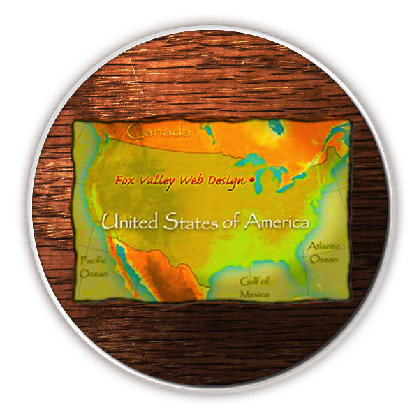 Map of America, American Website Designers,Fox Valley Web Design, FVWD,USA web developers,American Graphic Designers,website development,wi website designers,wisconsin graphic design
