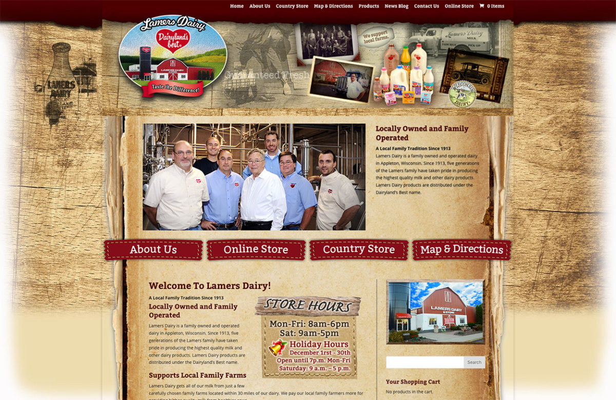Lamers Dairy Inc, Appleton, Wisconsin,Fox Valley, FVWD,Wisconsin website designers,wi seo pros,drone operators,ecommerce developers,wisconsin cheese boxes,wood crate gift baskets,wisconsin gift baskets,fox valley web design