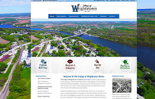 Village of Wrightstown, Wisconsin,WI SEO, Fox River,Fox Valley jobs,village websites,government web developers ~ fox valley web design llc