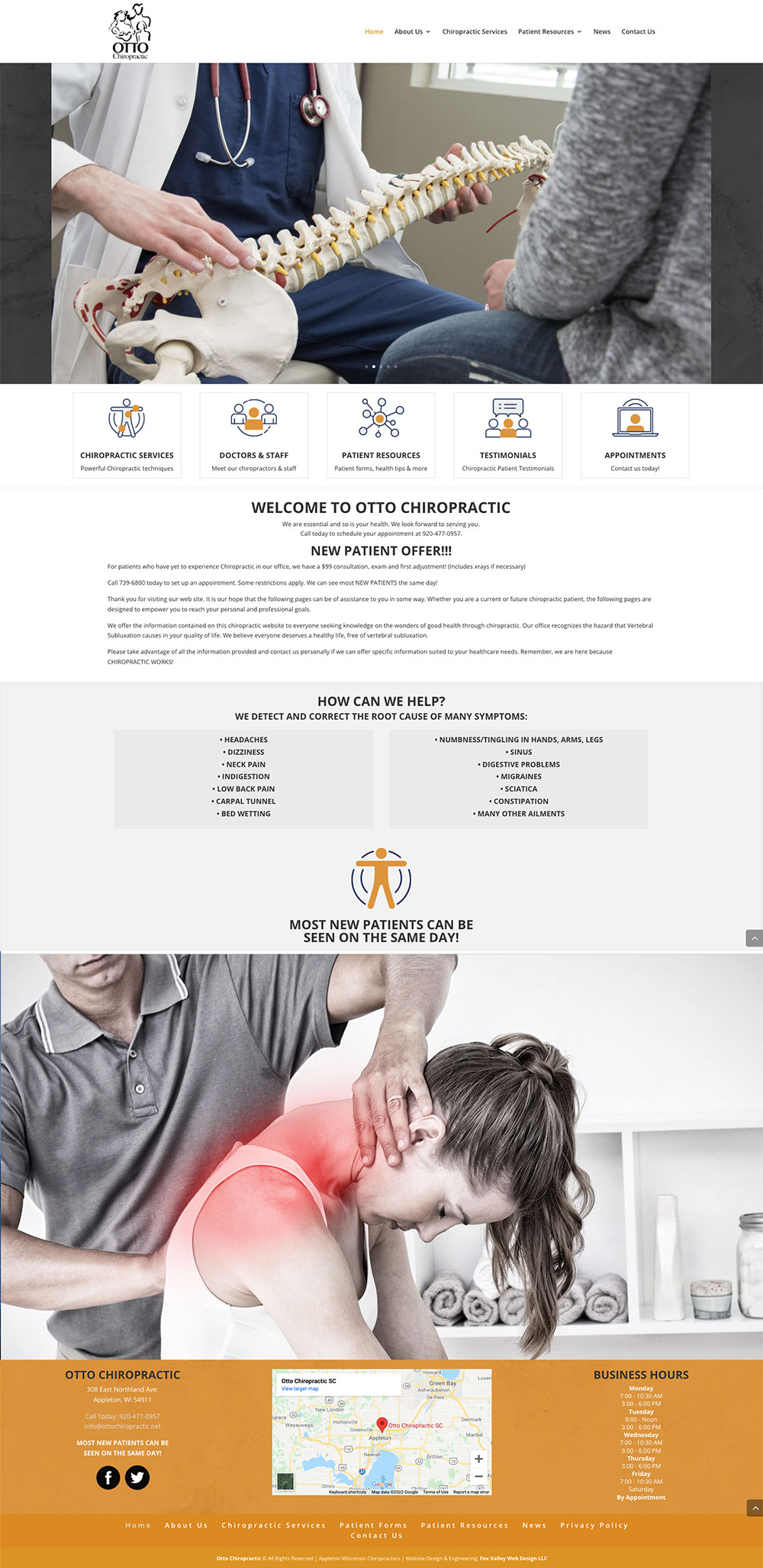 OTTO CHIROPRACTIC, appleton wisconsin, doctors, md, CHIROPRACTIC SERVICES