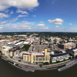 downtown green bay, east Green Bay wisconsin, drone photo, above wisconsin, fox valley web design, Green Bay website designers